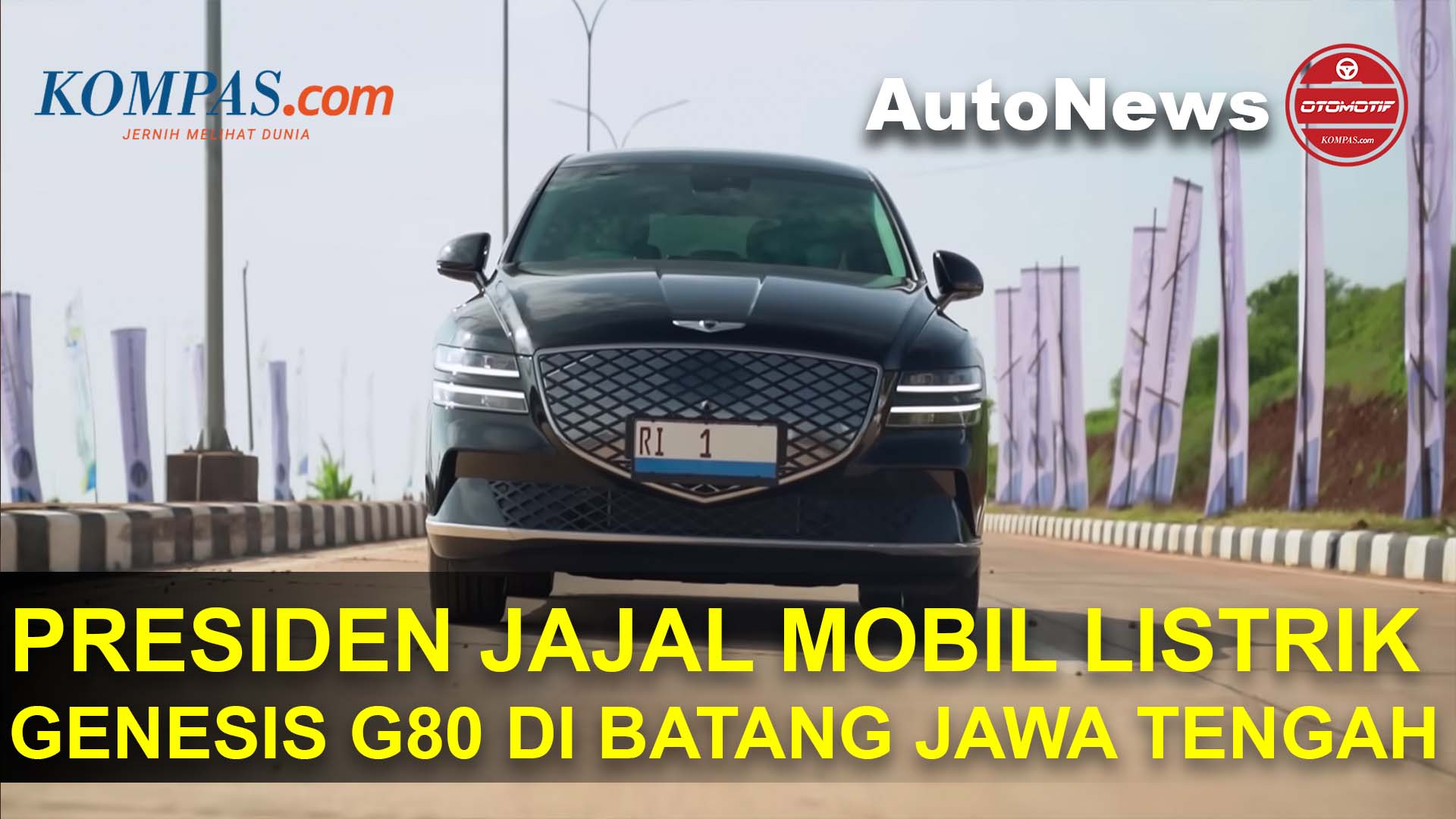 Presiden Pakai Mobil Listrik Genesis G80 Saat Kunjungan Kerja di Batang Jawa Tengah