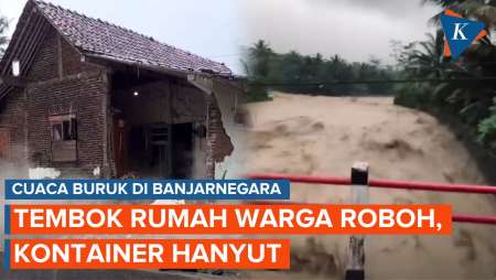 Detik-detik Tembok Rumah Warga Roboh akibat Hujan Lebat di Banjarnegara