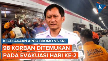 Update KRL vs Argo Bromo: 98 Korban Ditemukan di Hari Ke-2, 14 Meninggal Dunia