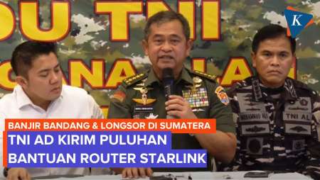 TNI AD Kirim Puluhan Router Starlink Untuk Bantuan Bencana Di Sumatera