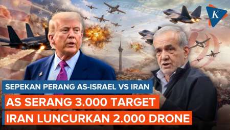 Sepekan Perang: 3.000 Target Diserbu AS, Iran Luncurkan 2.000 Drone dan 600 Rudal
