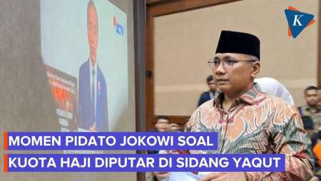 Momen Pidato Jokowi Soal Tambahan 20.000 Kuota Haji Diputar Di Sidang Yaqut