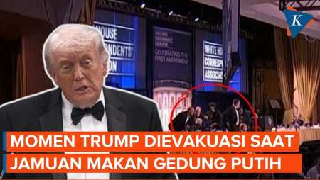 Detik-detik Trump Dievakuasi Saat Acara Makan Malam Gedung Putih