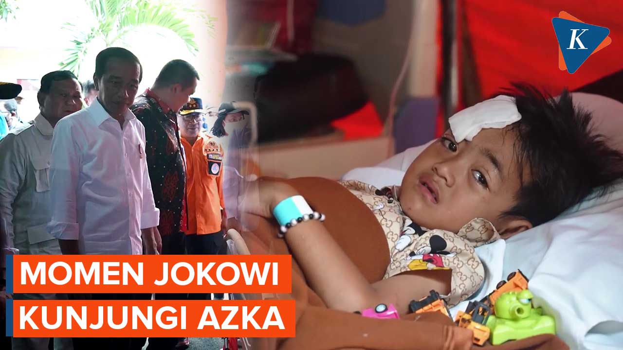 Momen Jokowi Kunjungi Azka, Anak yang Tiga Hari Bertahan di Reruntuhan Gempa Cianjur