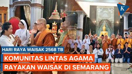 Ikut Rayakan Waisak, Umat Kristiani, Islam, dan Katolik Kumpul di Vihara Semarang
