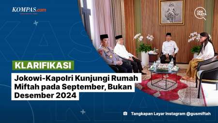 [KLARIFIKASI] Jokowi-Kapolri Kunjungi Rumah Miftah pada September, Bukan Desember 2024