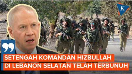 Menhan Israel Klaim Pasukannya Habisi Separuh Komandan Hizbullah di Lebanon
