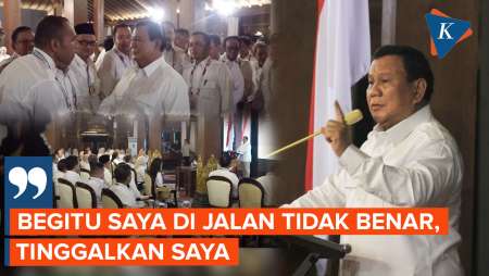 Di Depan Kader Gerindra, Prabowo Sebut Siap Ditinggal Jika Menyimpang