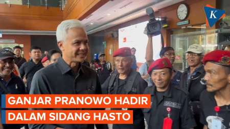 Ganjar Pranowo Hadir di Sidang Hasto Kristiyanto