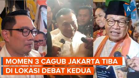 Momen Ridwan Kamil, Dharma Pongrekun, dan Pramono Tiba di Lokasi Debat Kedua Pilkada Jakarta