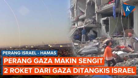 Perang Gaza Kian Sengit, Israel Tangkis 2 Roket yang Diluncurkan dari Gaza