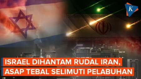 Rudal Iran Menghantam Kota Haifa, Menimbulkan Asap Tebal di Atas Pelabuhan  Israel