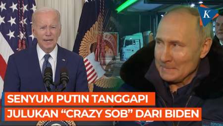 Senyum Sinis Putin Respons Biden Menyebutnya "Crazy Sob”