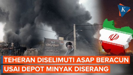 Teheran Diselimuti Asap Beracun Usai Depot Minyak Iran Diserang Israel
