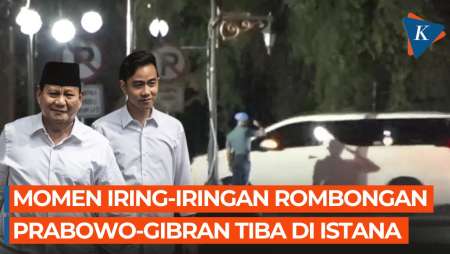Momen Rombongan Prabowo-Gibran Tiba di Istana Negara untuk Temui Jokowi