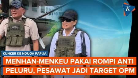 Menhan-Menkeu Pakai Rompi Anti-Peluru Saat Kunjungi Nduga, Pesawat Jadi Target OPM