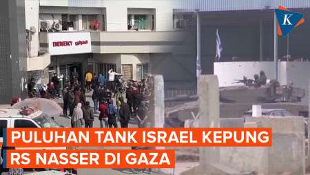 Tank-tank Israel Kepung RS Nasser, Tempat Ribuan Warga Gaza Mengungsi