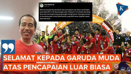 Timnas Indonesia Juara AFF U19, Jokowi: Selamat Garuda Muda!