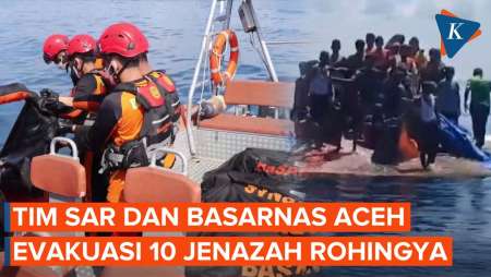 Tim SAR Evakuasi 6 Jenazah Perempuan Rohingya di Perairan Aceh Jaya