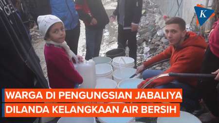 Potret Kelangkaan Air Bersih di Pengungsian Jabaliya Palestina