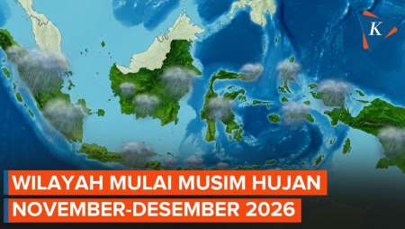 21 Wilayah yang Mulai Masuk Musim Hujan November-Desember 2026