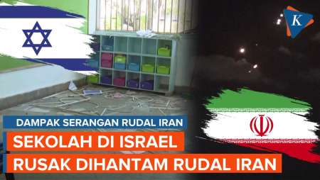 Penampakan Sekolah di Israel Tengah Hancur Usai Dihantam Rudal Iran