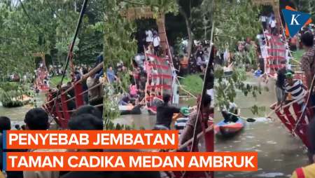 Jembatan Taman Cadika Medan Ambruk, Dinaiki 80 Orang lalu Digoyang