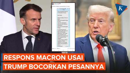Reaksi Macron Setelah Pesannya Dibocorkan Trump