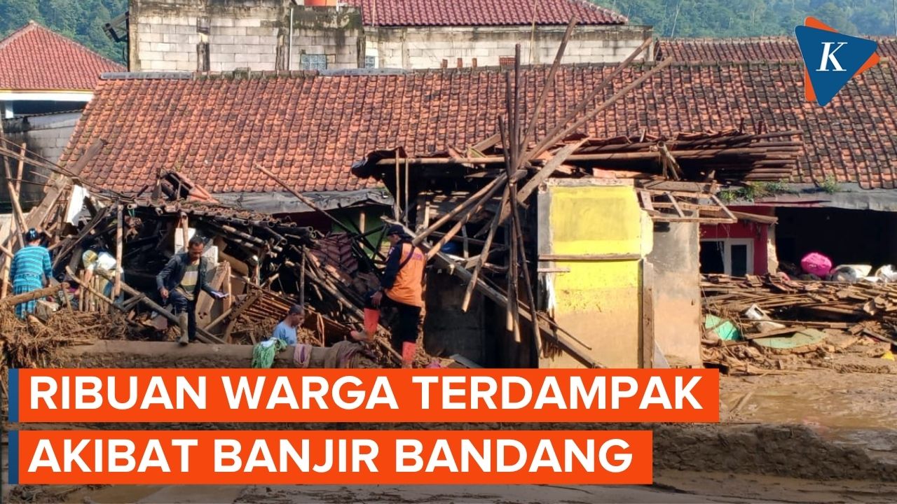 Banjir Bandang Terjang Desa di Bogor, Ribuan Warga Terdampak