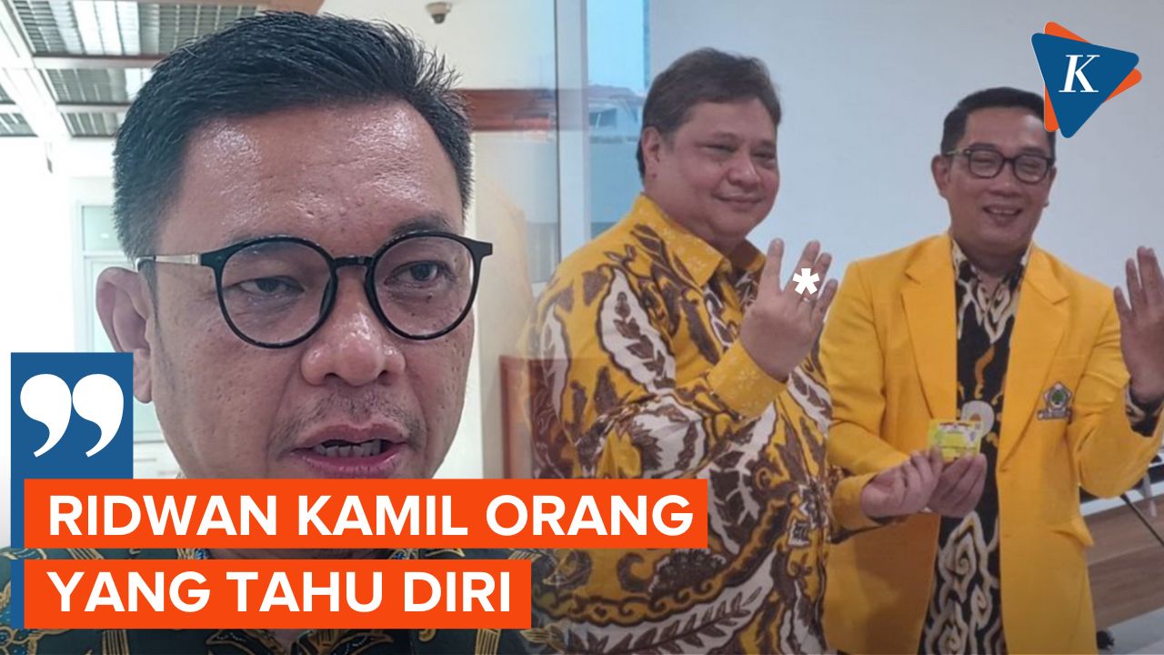 Respons Golkar soal Peluang Ridwan Kamil Jadi Cawapres di KIB