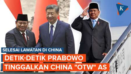 Detik-detik Prabowo Tinggalkan China Menuju AS