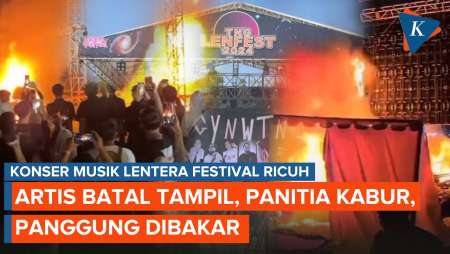 Konser Batal, Penonton Lentera Festival di Tangerang Ngamuk Bakar Panggung