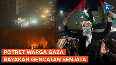 Gegap Gempita Warga Gaza Rayakan Tercapainya Gencatan Senjata