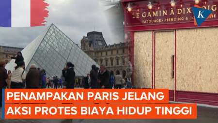 Suasana Paris Jelang Demo Besar-besaran Lagi, Museum Tutup, Toko-Bank Dipasangi Kayu