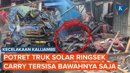 Potret Tragisnya Kecelakaan Kalijambe: Truk Ringsek, Carry Tak Berbentuk