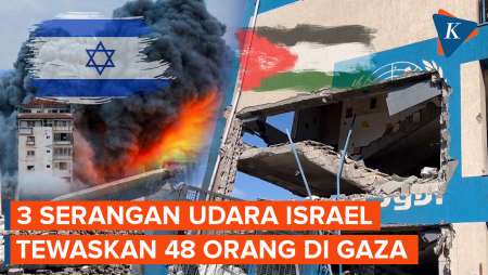 Serangan Udara Israel Bombardir Gaza! Tewaskan 48 Orang dalam Sejam