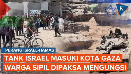 Israel Serbu Gaza Pakai Tank, Warga Palestina Dipaksa Mengungsi Lagi ke Selatan