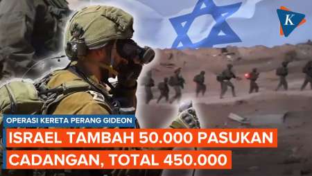 Israel Tambah 50.000 Pasukan Cadangan untuk Operasi Kereta Perang Gideon di Gaza