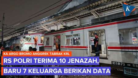 RS Polri Terima 10 Jenazah Korban KA Argo Bromo Tabrak KRL, Semuanya Perempuan