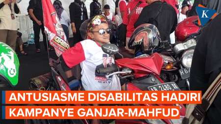 Disabilitas Naik Motor dari Luar Kota demi Bertemu Ganjar-Mahfud