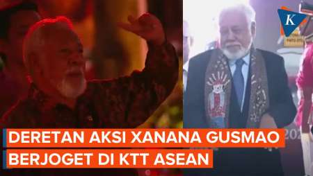 Mengintip Gaya PM Xanana Gusmao Menikmati KTT ASEAN ke-43 dengan Goyangannya