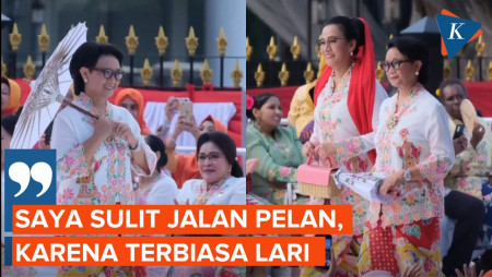 Momen Menlu Retno Marsudi Jadi Model di Istana Berkebaya