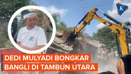 Dedi Mulyadi Bongkar 60 Bangunan Liar di Kali Tambun Utara