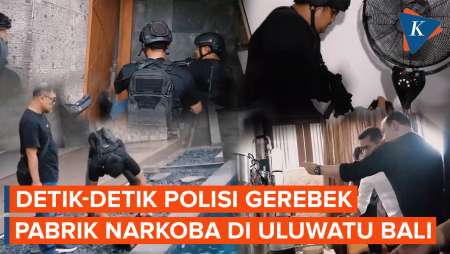 Bersenjata Lengkap! Polri Gerebek Pabrik Narkoba di Uluwatu Bali