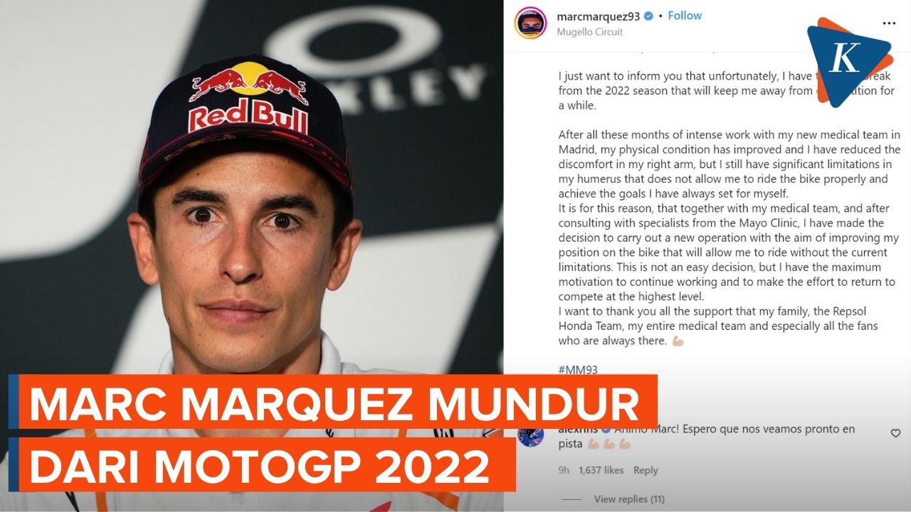 Fokus Pemulihan Cedera, Marc Marquez Mundur dari MotoGP 2022