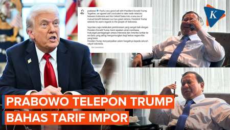 Momen Prabowo Telepon Trump Bahas Negosiasi Tarif Impor Indonesia