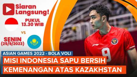 Jadwal Timnas Voli Putra Indonesia Vs Kazakhstan, Perebutan Peringkat 7-10