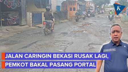 Gara-gara Dilalui Kendaraan Berat, Jalan Caringin Bekasi Rusak Lagi Usai 2 Kali Diaspal