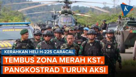 Pangkostrad Tembus Zona Merah KST, Kerahkan H-225 Caracal yang Dilengkapi Senjata Mesin Otomatis