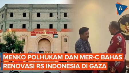 Menko Polhukam dan MER-C Bahas Renovasi RS Indonesia di Gaza yang Hancur